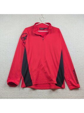 Rossignol Quarter Zip Red Performance Stretch Cross-Country Ski Jacket Men Sz L